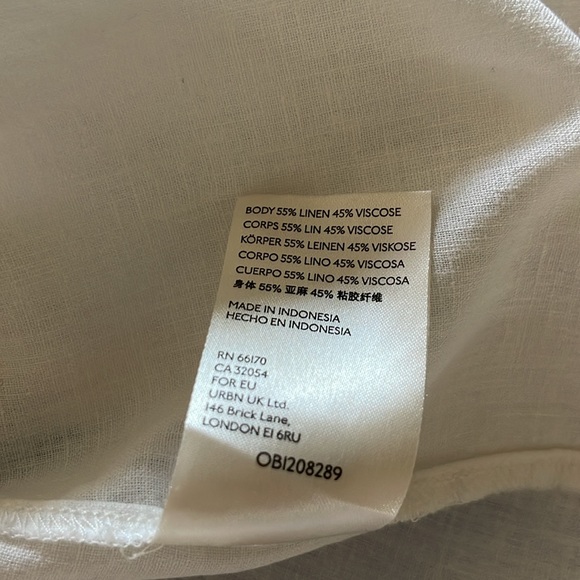 Pilcro linen blend ruffle front button down shirt - Picture 8 of 9